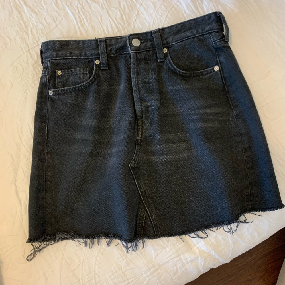 H&M Black Denim Skirt